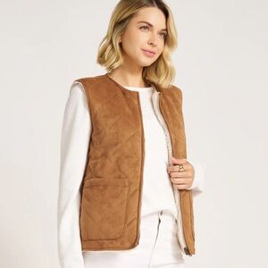 SHEA SHERPA VEST - CAMEL